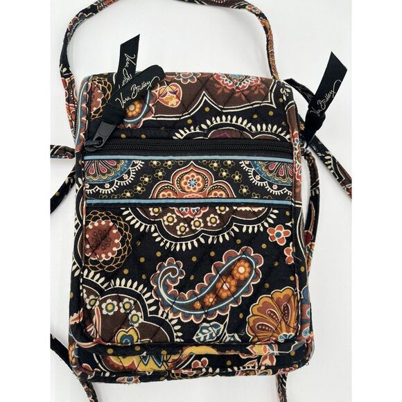 Vera Bradley Bittersweet Flower Red Gold Yellow Orange Crossbody Bag Purse - Picture 2 of 6